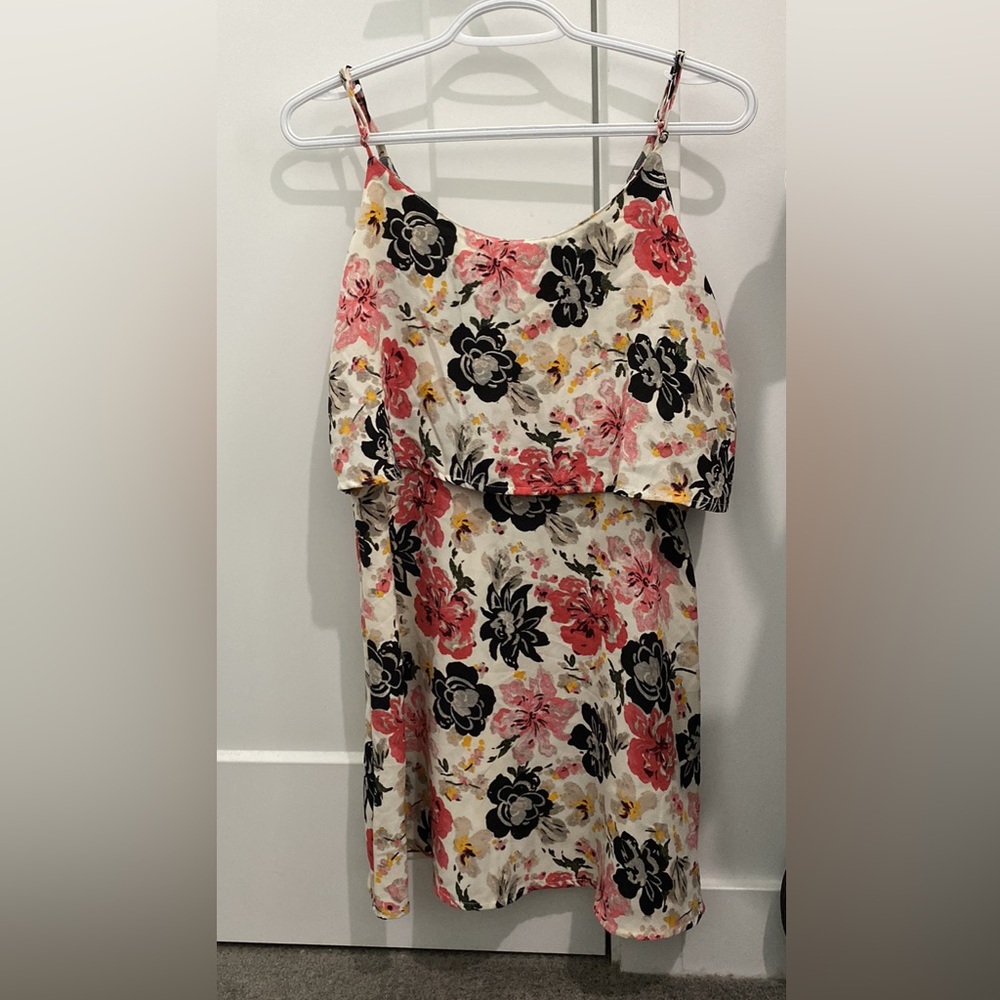Abercrombie & Fitch Floral Print Dress - Pink, Black, Yellow